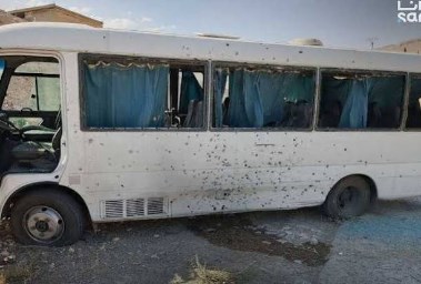 مصابون في إنفجار حافلة لقوة أمنية في سوريا