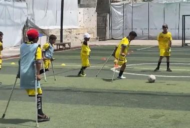 كرة قدم مبتوري الأطراف في قطاع غزة
