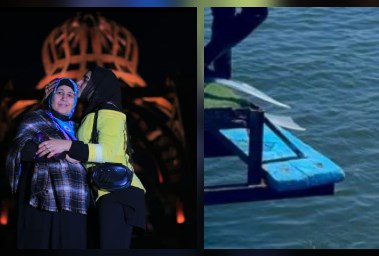 العروس مروة ووالدتها 