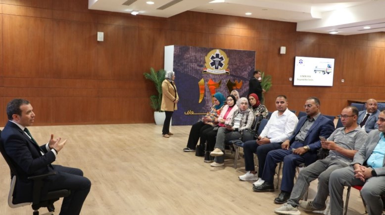 لقاء رئيس هيئة الاسعافالدكتور عمرو رشيد مع محرري الصحة 
