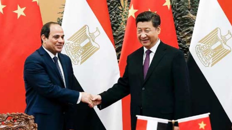 الرئيس المصري عبدالفتاح السيسي ونظيره المصري