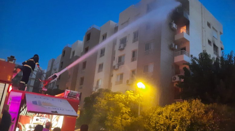 حريق شقة سكنية بالتجمع الأول