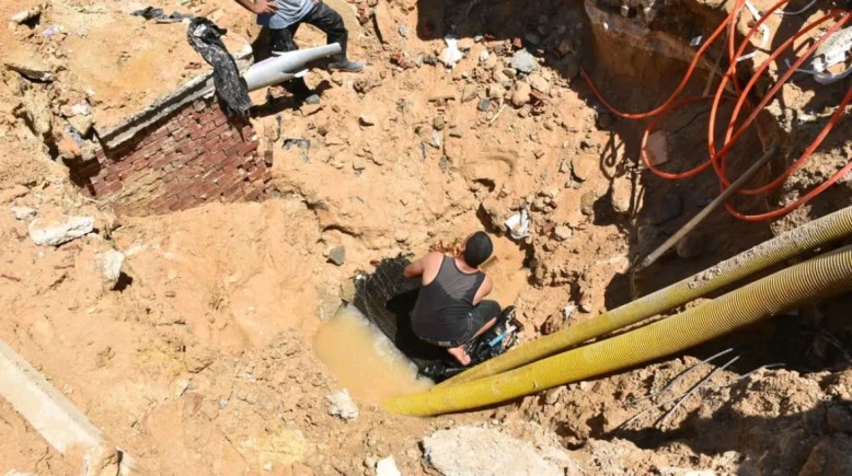 كسر خط مياه الساحل الشمالي 