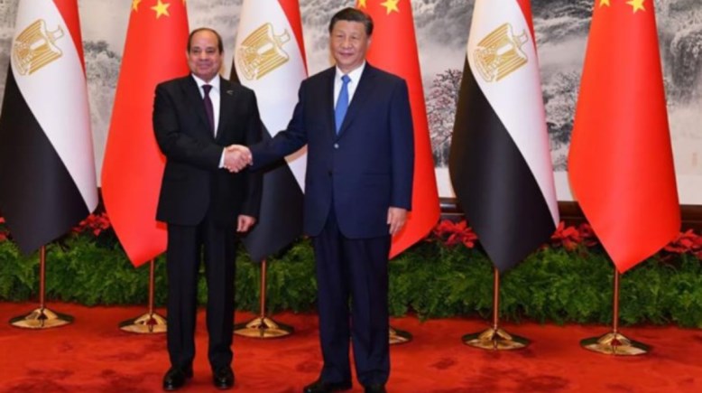 الرئيس عبد الفتاح السيسي مع نظيره الصيني