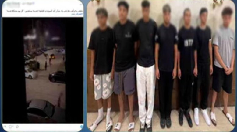 المتهمون وجانب من الواقعة 