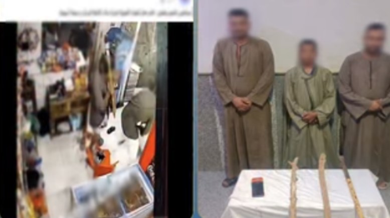 المتهمون وجانب من الواقعة 