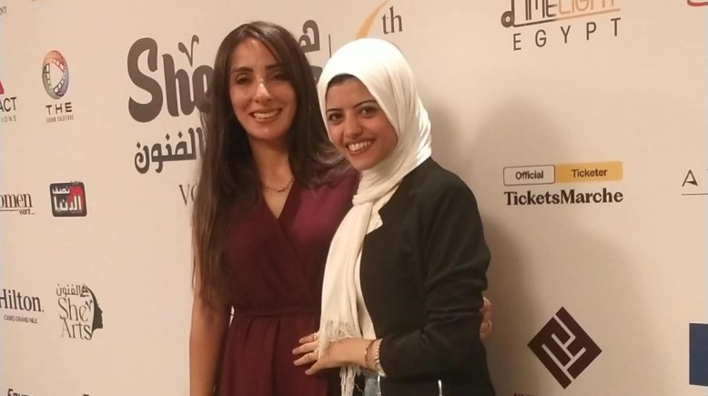 نيفين قناوي مع محررة تليجراف مصر