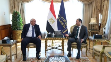وزير الاتصالات وتكنولوجيا المعلومات، رأفت هندي، ومحافظ مطروح، محمد الزملوط