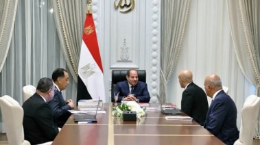 الرئيس عبد الفتاح السيسي في اجتماع اليوم