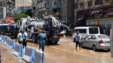 كسر خط مياه جامعة الدول