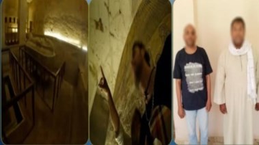 المتهمان وجانب من فيديو السائح 