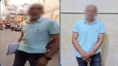 المتهم وجانب من الفيديو 