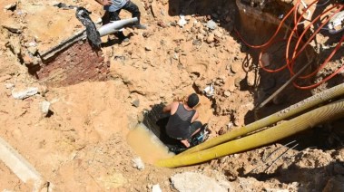 كسر خط مياه الساحل الشمالي 