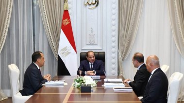 الرئيس عبد الفتاح السيسي ورئيس الوزراء مصطفى مدبولي ووزير المالية أحمد كجوك