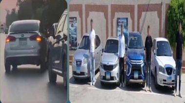 المتهمون وجانب من الواقعة 