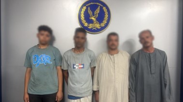 المتهمون وجانب من الواقعة 