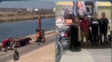 المتهمون وجانب من الواقعة 