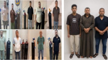 المتهمون وجانب من الواقعة 
