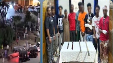 المتهمين وجانب من الواقعة 
