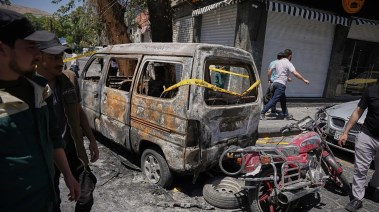  أشلاء ضحايا واصابات في إنفجار عبوة ناسفة بمنطقة جرمانا بريف دمشق