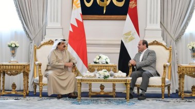 الرئيس عبد الفتاح السيسي، وملك مملكة البحرين الشقيقة الملك حمد بن عيسى آل خليفة