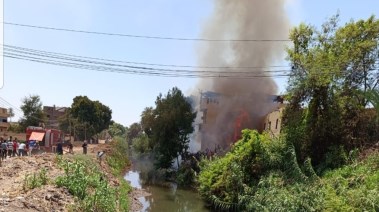 من موقع الحريق 