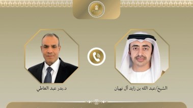 وزير وزير الخارجية والتعاون الدولي والمصريين بالخارج، بدر عبد العاطي، ونظيره الإماراتي، الشيخ عبد الله بن زايد آل نهيان