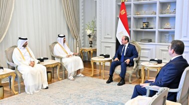 الرئيس عبدالفتاح السيسي ووزير الخارجية بدولة قطر- أرشيفية
