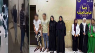 المتهمين وجانب من الواقعة