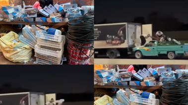 المضبوطات وجانب من الواقعة 