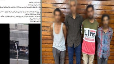 المتهمون وجانب من الواقعة 