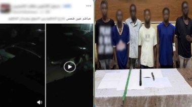 المتهمين وجانب من الواقعة 