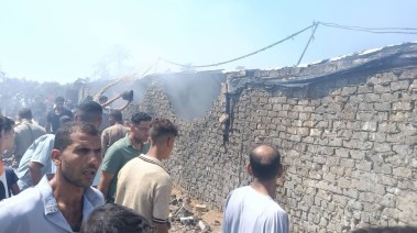 لقطة من الحريق 
