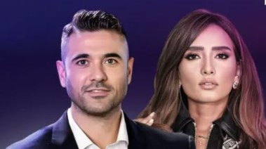 الفنان احمد عز والفنانة زينة 
