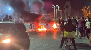 احتجاجات في مدينة بنقردان جنوب شرقي تونس