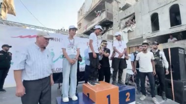 100 طفل يشاركون في "ماراثون أيتام فلسطين" بغزة