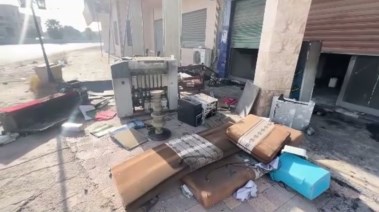 آثار الدمار بسبب الاشتباكات