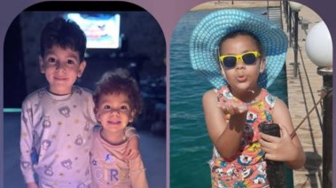 الطفلان أحمد محمد البنان، وراتان محمد البنان