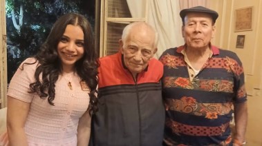 أحمد ماهر ورشوان توفيق والزميلة هايدي محمد