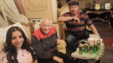 أحمد ماهر ورشوان توفيق والزميلة هايدي محمد 