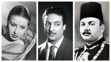 الملك فاروق ورشدي أباظة وكاميليا 