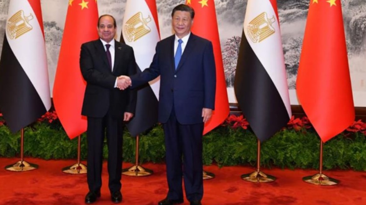 الرئيس عبد الفتاح السيسي مع نظيره الصيني