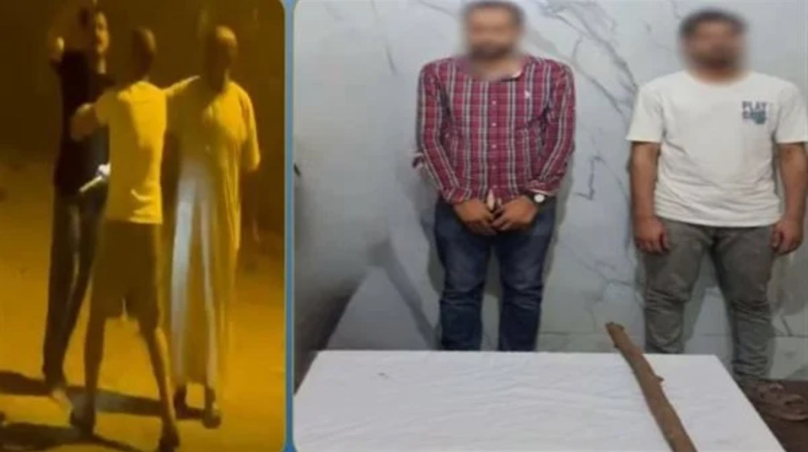 المتهمان وجانب من الواقعة 