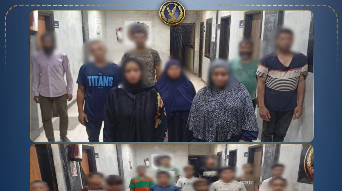 المتهمين وجانب من الواقعة 