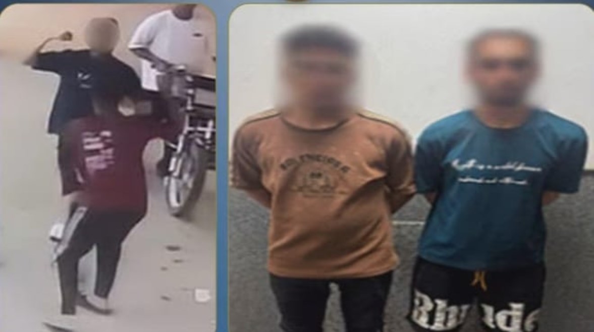 المتهمين وجانب من الواقعة 