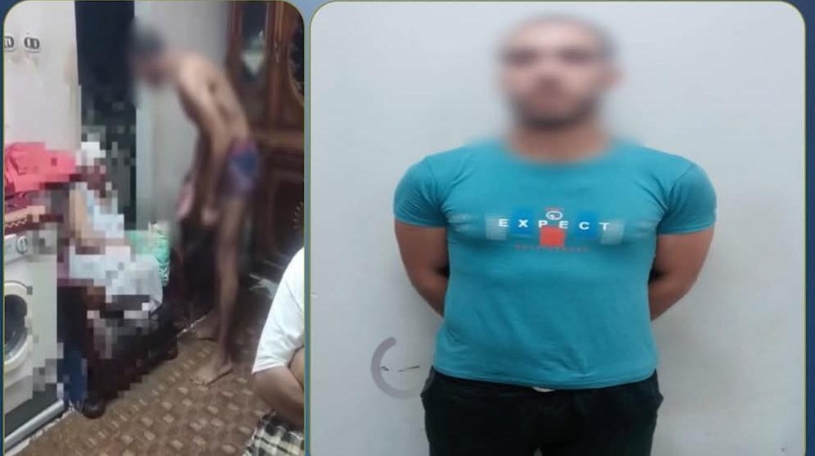 المتهم وجانب من الواقعة 