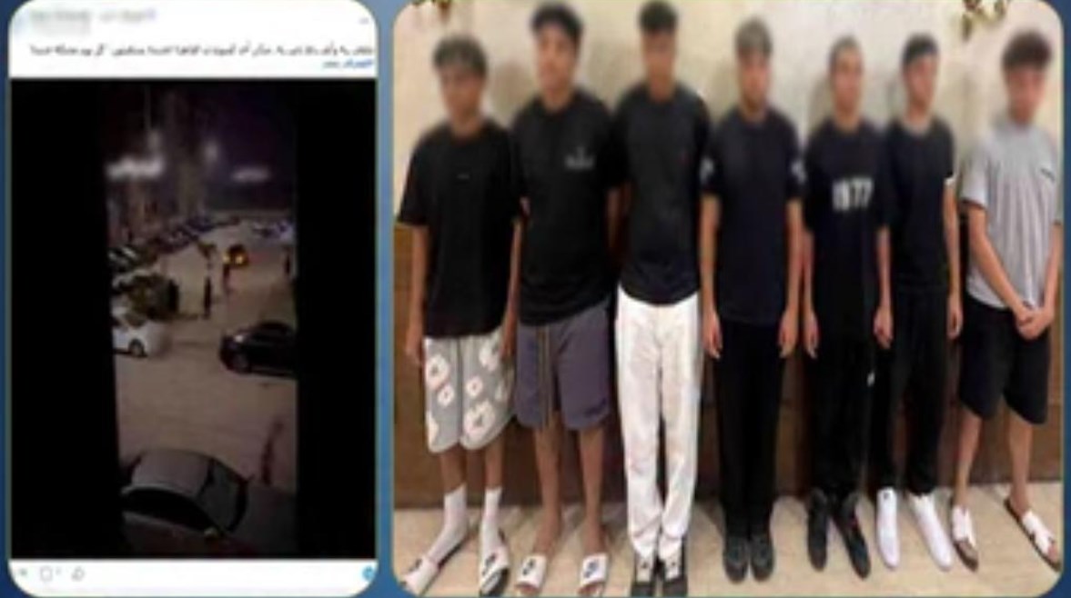 المتهمون وجانب من الواقعة 