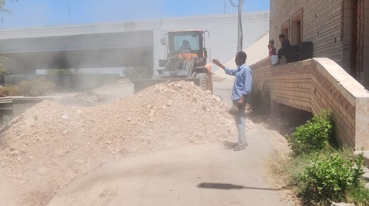 إصلاح هبوط أرضي بالأقصر 