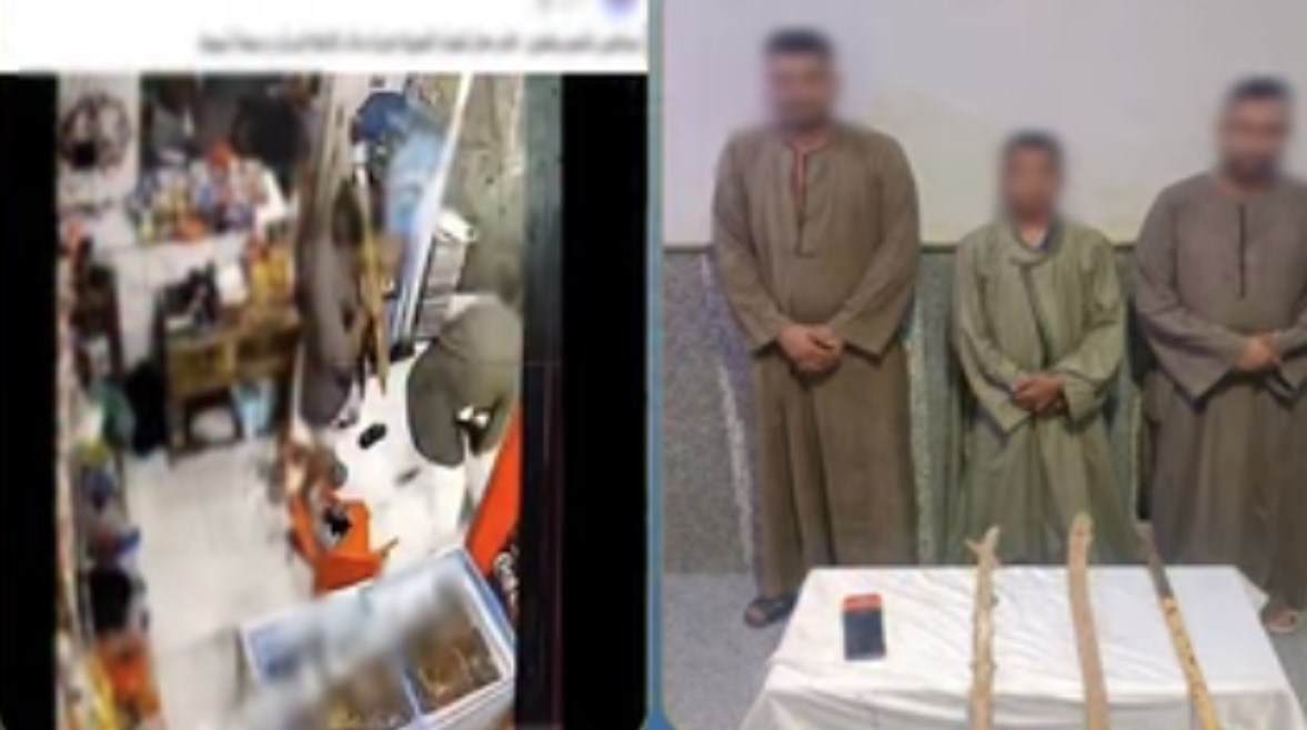 المتهمون وجانب من الواقعة 