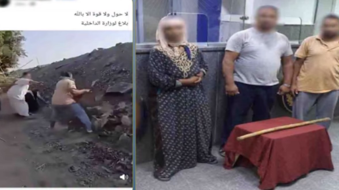 المتهمين وجانب من الواقعة 